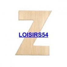 Lettre bois 1,85 cm Z lot de 5 pieces